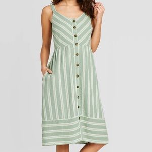 Universal Thread Striped Button Down Sundress